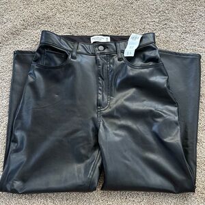 Abercrombie Black Leather pants